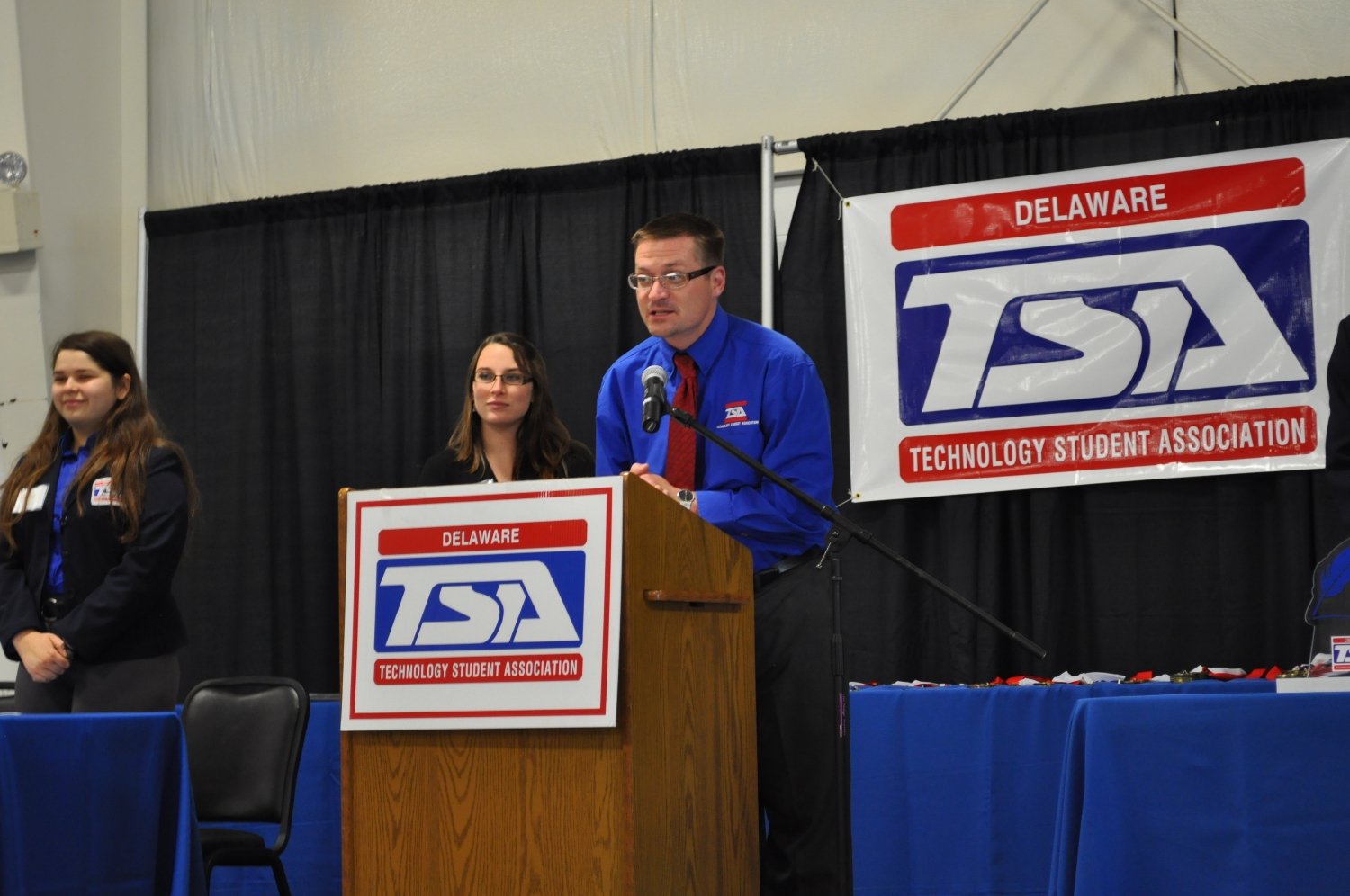 TSA speaker at a podium