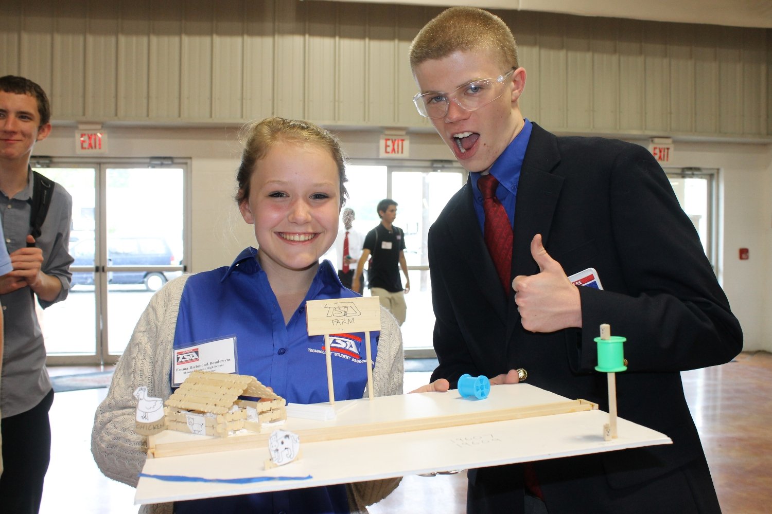 TSA students with their project