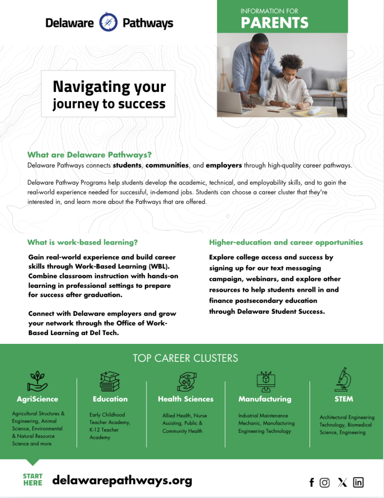 Multiple Pathways Flyer Delaware Pathways Brand Resources - Department of Education Pathways